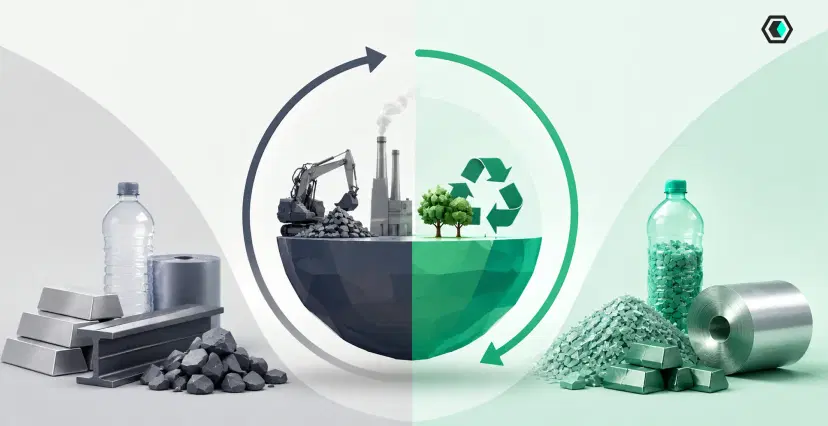 Thumbnail for Recycelte vs. Primärmaterialien: Auswirkungen auf den Product Carbon Footprint