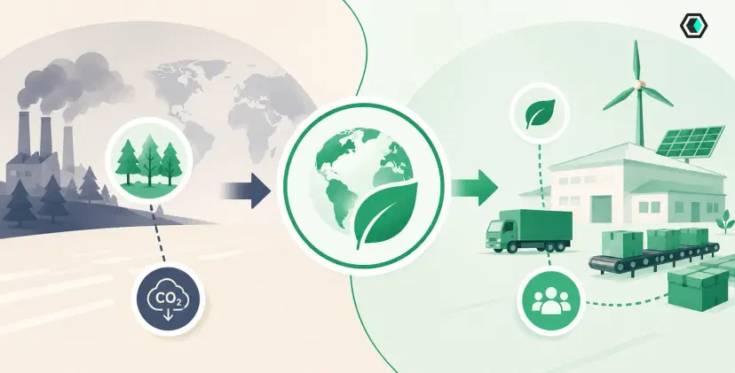 Thumbnail for Insetting carbone vs compensation carbone : ce que cela signifie, leurs différences selon le SBTi et les exigences des règles européennes contre le greenwashing à partir de septembre 2026